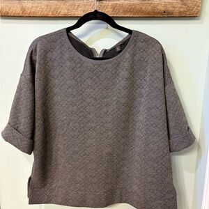 Banana Republic Charcoal Quilted Blouse